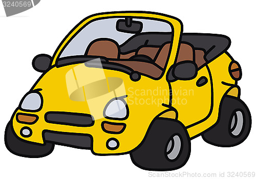 Image of Yellow cabriolet