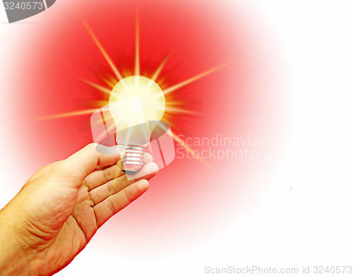 Image of Background with lit lightbulb