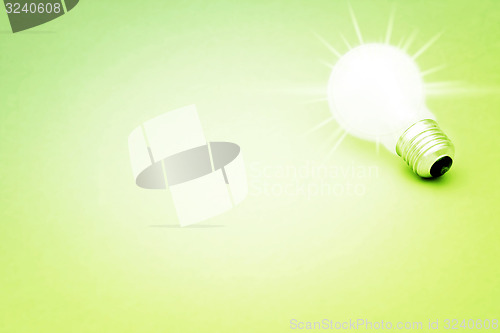Image of Background with lit lightbulb