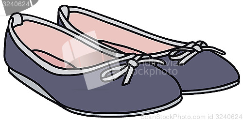 Image of Blue ballet flats