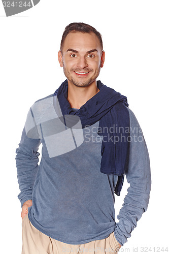 Image of Happy man standing relaxed