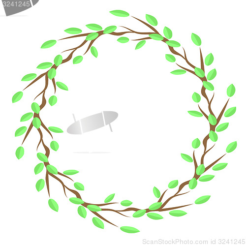 Image of Green Leaves Frame