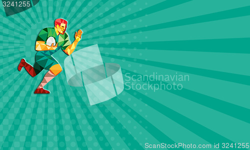 Image of Business card Rugby Player Fend Off Low Polygon