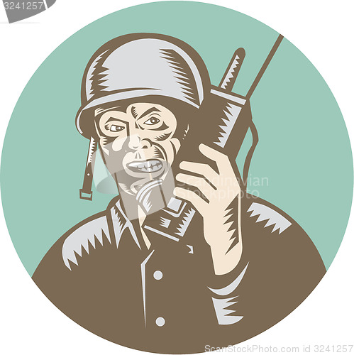 Image of World War Two Soldier American Talk Radio Circle