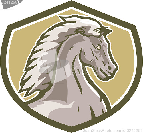 Image of Colt Horse Head Side Shield Retro