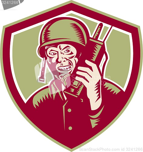 Image of World War Two Soldier American Talk Radio Crest