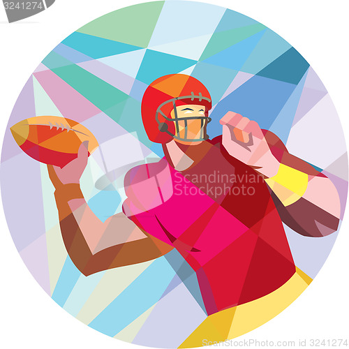 Image of American Football Quarterback QB Low Polygon