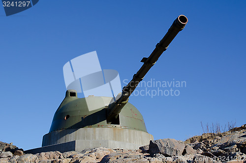 Image of Cannon on a concrete foundation