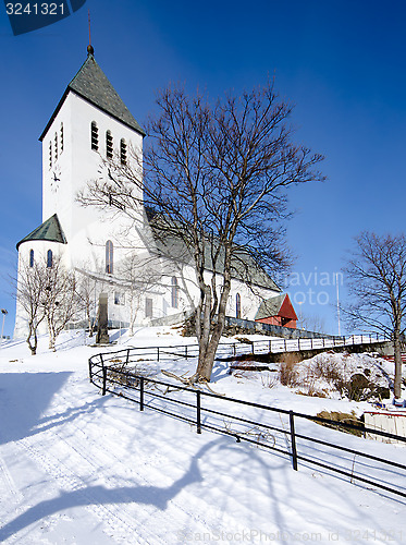 Image of Church of Svolvaer on a sunny day