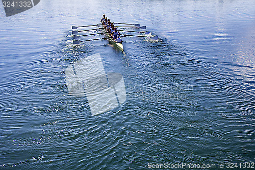 Image of Boat coxed eight Rowers rowing