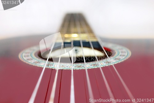 Image of strings on the guitar