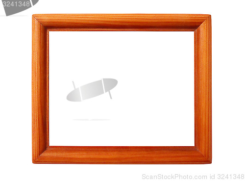 Image of wooden frame isolated on the white background