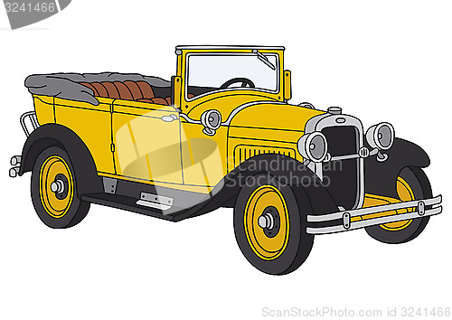 Image of Vintage yellow cabriolet