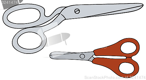 Image of Big and small scissors