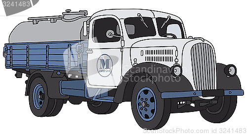 Image of Old dairy tank truck