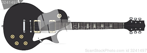 Image of Black electric guitar