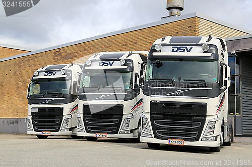 Image of Three DSV Volvo FH truck tractors