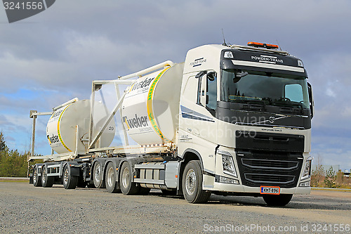 Image of Volvo FH truck Transports Construction Materials in Silos