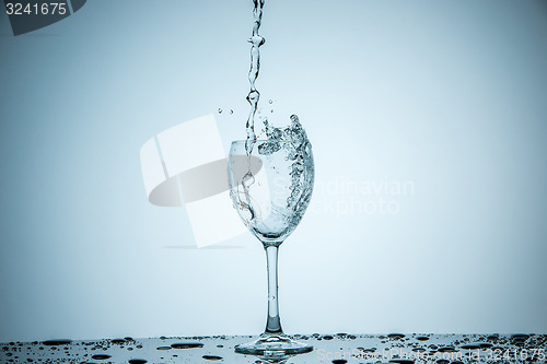 Image of glass being filled with water 