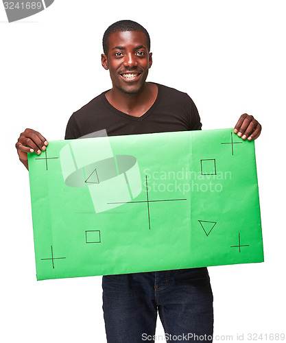 Image of The black businessman with panel