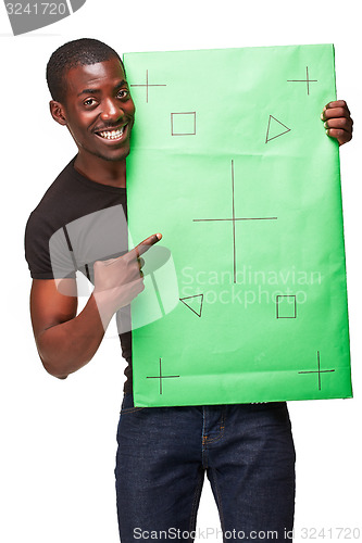 Image of The black businessman with panel