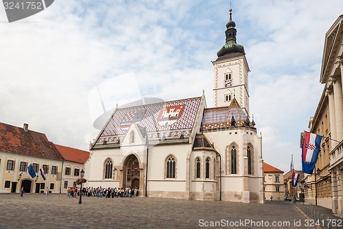 Image of St. Mark\'s Church in Zagreb, Croatia.