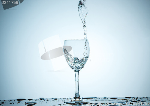 Image of glass being filled with water 