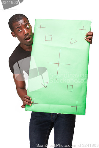 Image of The black businessman with panel