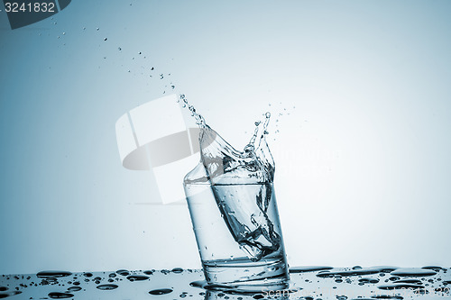 Image of Water in glass with water splash