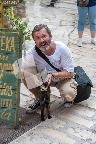 Image of Croatia. tourists and locals cat