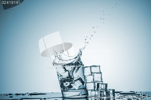 Image of Water in glass with water splash