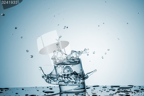 Image of Water in glass with water splash