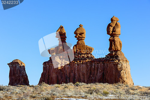 Image of three generals, goblin valley, ut