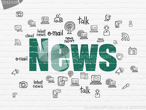 Image of News concept: News on wall background