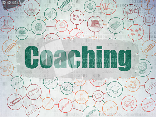 Image of Education concept: Coaching on Digital Paper background