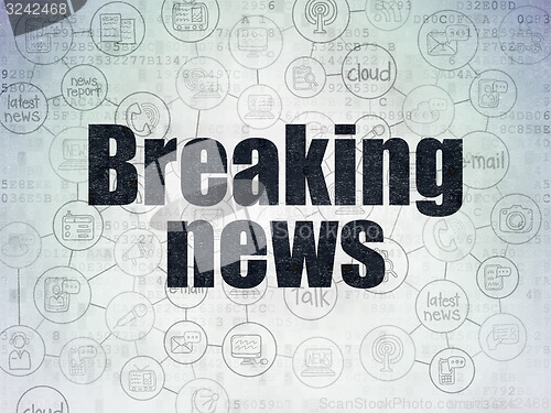 Image of News concept: Breaking News on Digital Paper background