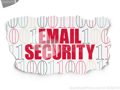 Image of Safety concept: Email Security on Torn Paper background