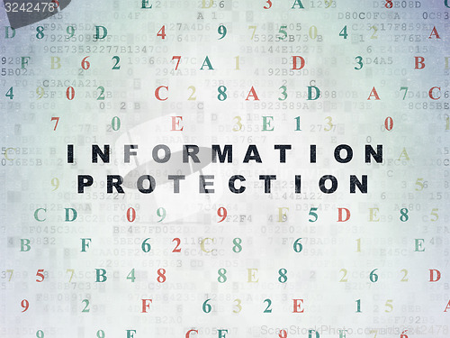 Image of Security concept: Information Protection on Digital Paper background