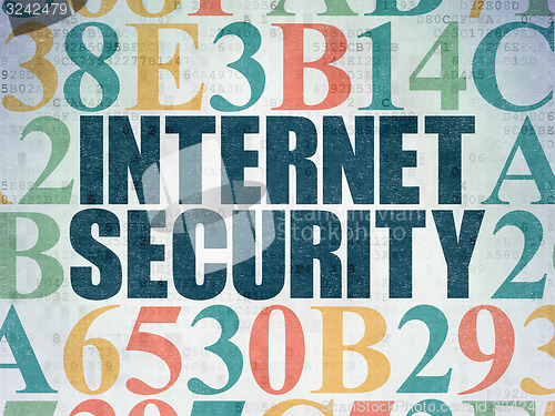 Image of Security concept: Internet Security on Digital Paper background