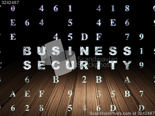 Image of Safety concept: Business Security in grunge dark room