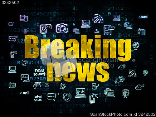 Image of News concept: Breaking News on Digital background