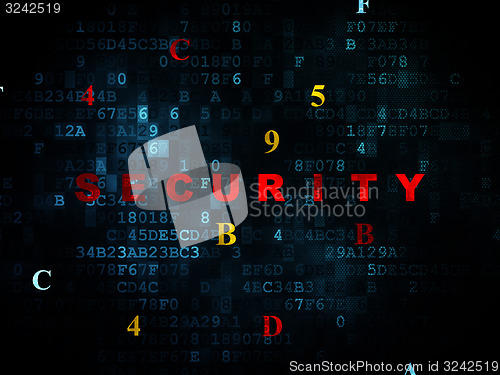 Image of Protection concept: Security on Digital background