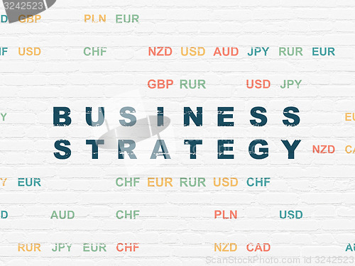Image of Business concept: Business Strategy on wall background