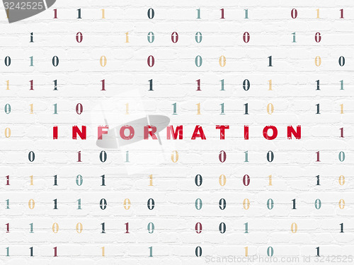 Image of Information concept: Information on wall background
