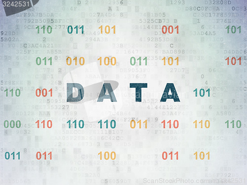 Image of Data concept: Data on Digital Paper background