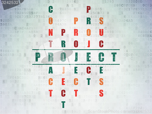 Image of Business concept: word Project in solving Crossword Puzzle