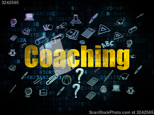 Image of Education concept: Coaching on Digital background