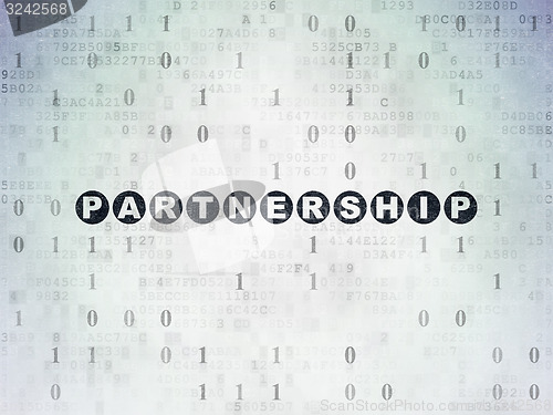 Image of Business concept: Partnership on Digital Paper background