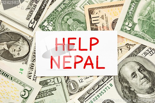 Image of Help Nepal Donation Concept