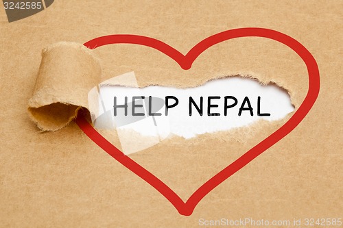 Image of Help Nepal Torn Paper